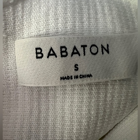 Babaton White Sculpt Knit Criss Cross Cropped Tank (Rib-knit Cross-Front Halter) - Picture 7 of 9